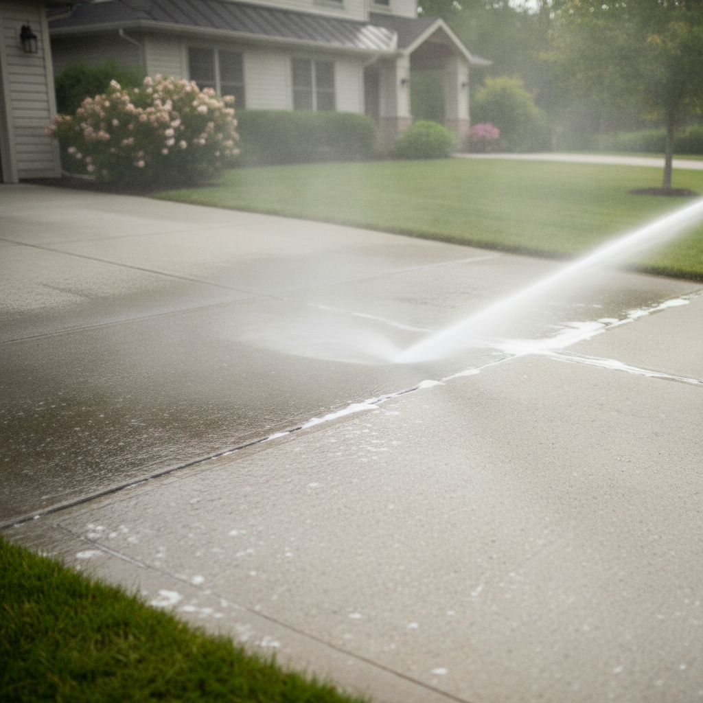 PRESSURE WASHING DRIVEWAY NO PERSON